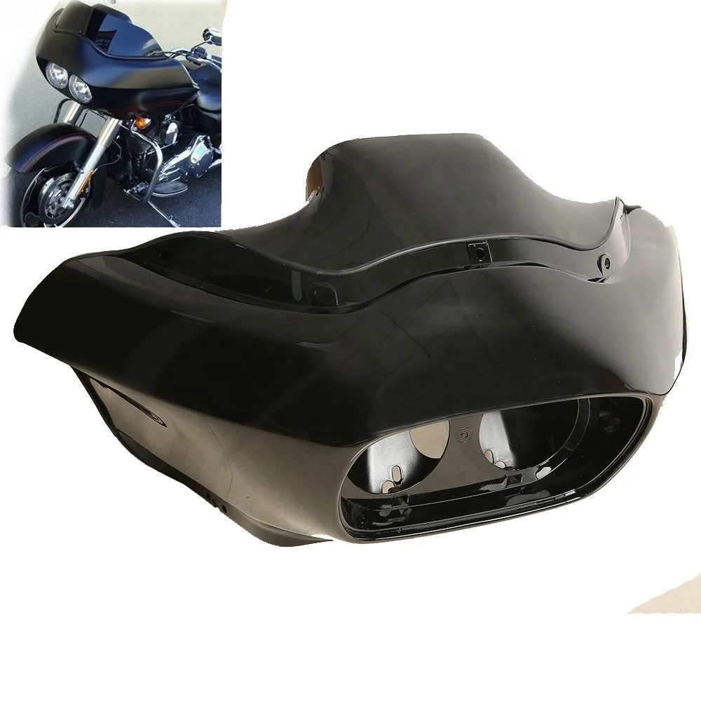 Vivid Black for 1994-2013  HD Road Glide Motorcycle Outer  Upper Front Fairing
